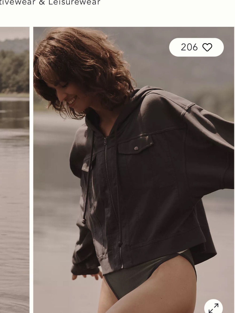Anthropologie Daily Practice Cropped Grey Jacket